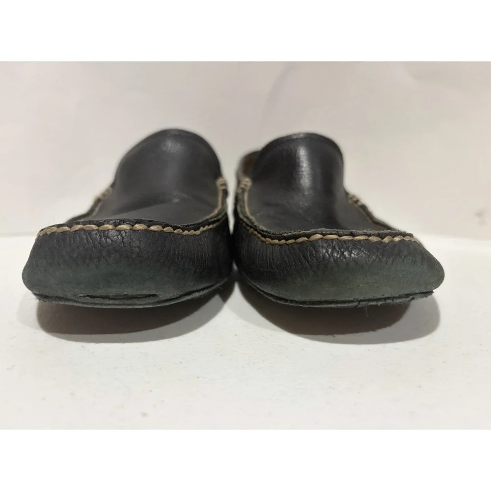 Banana Republic Black Leather Driving Moccasins Men's Slip On Shoes 9.5